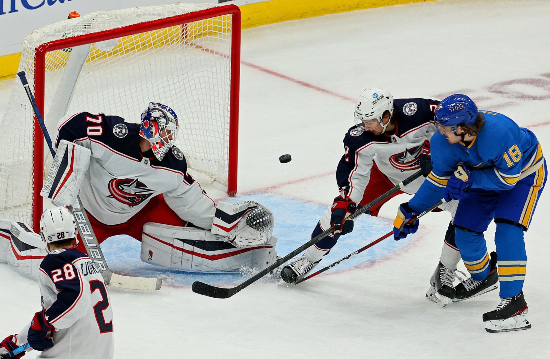 Blues host Blue Jackets